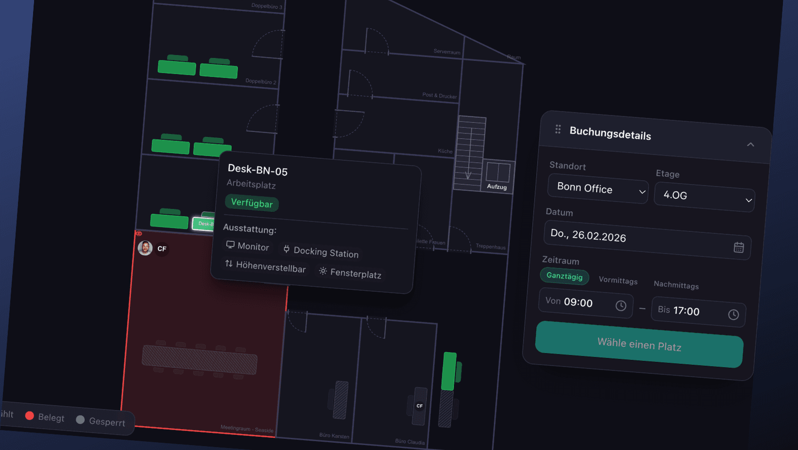 Arbeitsplätze smart reservieren